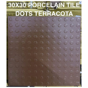 CARREAUX 30X30 PORCELAIN TILE DOTS TERRACOTA